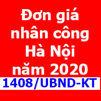 Đơn giá nhân công Hà Nội văn bản số 1408/UBND-KT
