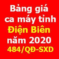 Bảng giá ca máy tỉnh Điện Biên năm 2020 theo Quyết định 484/QĐ-SXD