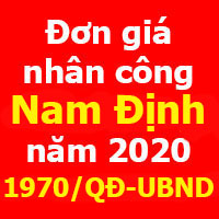 Quyết định 1970/QĐ-UBND đơn giá nhân công xây dựng tỉnh Nam Định