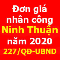 Quyết định 227/QĐ-UBND đơn giá nhân công xây dựng tỉnh Ninh Thuận