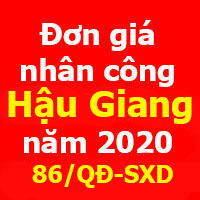 Quyết định 86/QĐ-SXD Đơn giá nhân công xây dựng tỉnh Hậu Giang năm 2020