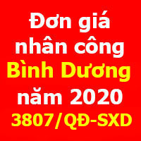 Quyết định 3807/QĐ-SXD Đơn giá nhân công xây dựng tỉnh Bình Dương năm 2020