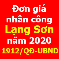 Quyết định 1912/QĐ-UBND đơn giá nhân công xây dựng tỉnh Lạng Sơn