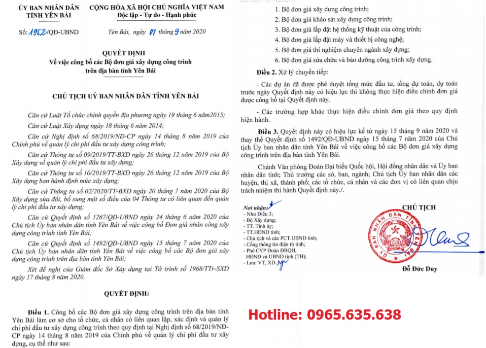 Đơn giá khảo sát tỉnh Phú Thọ Quyết định 3326/QĐ-UBND