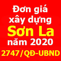 Quyết định 2747/QĐ-UBND Đơn giá Xây dựng công trình tỉnh Sơn La năm 2021