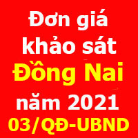 Đơn giá khảo sát tỉnh Đồng Nai Quyết định 03/QĐ-UBND ngày 18/01/2021