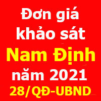 Đơn giá khảo sát tỉnh Nam Định Quyết định 28/QĐ-UBND