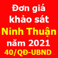 Đơn giá khảo sát tỉnh Ninh Thuận năm 2021