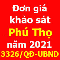 Đơn giá khảo sát tỉnh Phú Thọ năm 2021