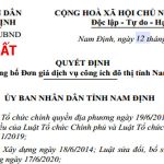 Quyết định 1244/QĐ-ubnd Đơn giá công ích tỉnh Nam Định