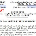 đơn giá khảo sát tỉnh Ninh Bình năm 2022