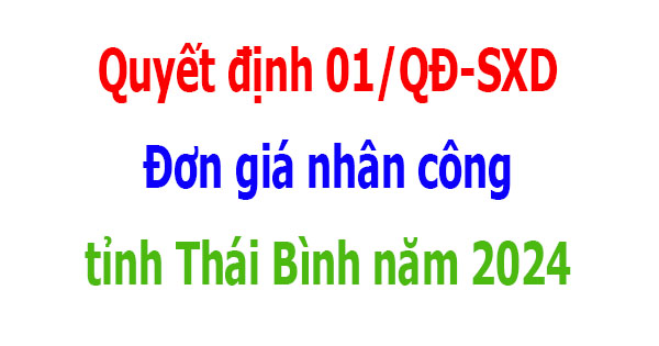 Đơn giá nhân công tỉnh Thái Bình năm 2024