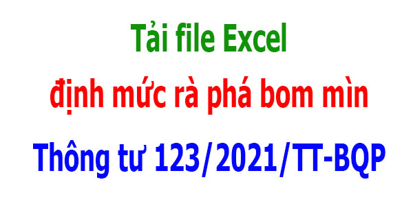 hướng dẫn lập dự toán rà phá bom mìn