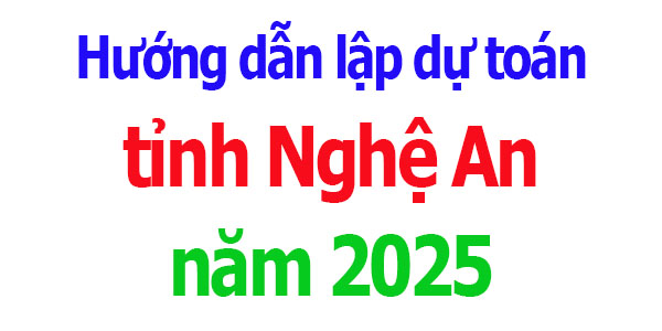 lập dự toán tỉnh Nghệ An năm 2025