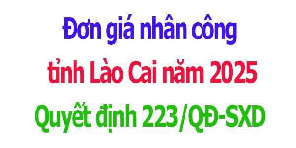 Đơn giá nhân công tỉnh Lào Cai năm 2025