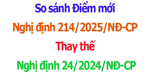 So sánh Nghị định 214/2025/NĐ-CP và Nghị định 24/2024/NĐ-CP