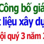Công bố giá vật liệu xây dựng Hà Nội quý 3 năm 2025