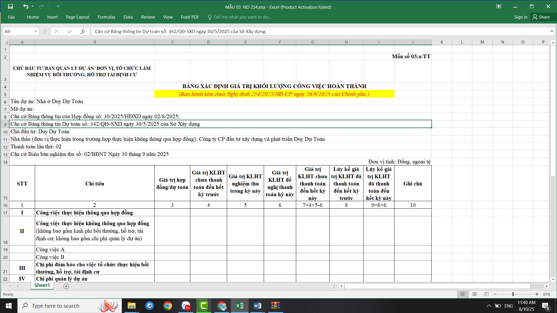 mẫu 03a nghị định 254 chính phủ