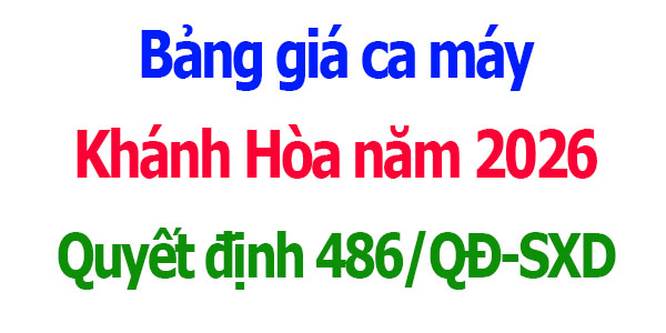 Bảng giá ca máy Khánh Hòa năm 2026