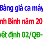 Bảng giá ca máy tỉnh Ninh Bình năm 2026
