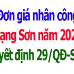 Đơn giá nhân công Lạng Sơn năm 2026