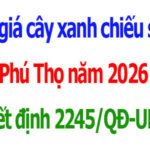 Đơn giá cây xanh chiếu sáng Phú Thọ năm 2026