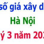 chỉ số giá xây dựng quý 3 năm 2025 hà nội
