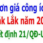 Đơn giá công ích tỉnh Đắk Lắk năm 2026