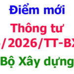 điểm mới thông tư 36/2026/TT-BXD