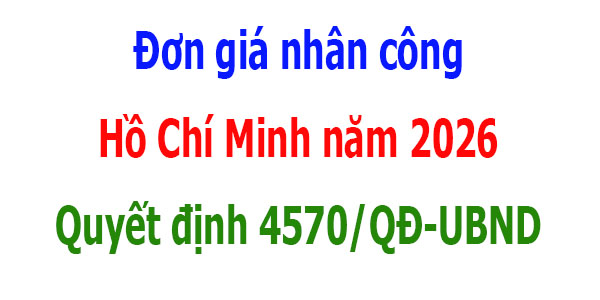 Quyết định 4570/QĐ-UBND Đơn giá nhân công ca máy Hồ Chí Minh