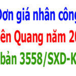 Văn bản 3558/SXD-KTXD Đơn giá nhân công Tuyên Quang năm 2026