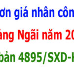 Văn bản 4895/SXD-KTVL Đơn giá nhân công Quảng Ngãi năm 2026